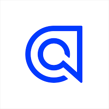 Algolia logo, a blue letter a formed from a circular outline
